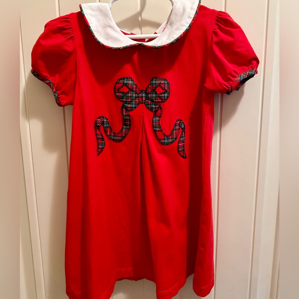 Shrimp and Grits Christmas bow dress